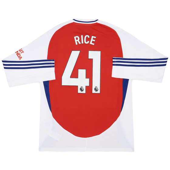 2024-25 Arsenal Home L/S Shirt Rice #41