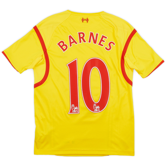 2014-15 Liverpool Away Shirt Barnes #10 - 10/10 - (XL.Boys)