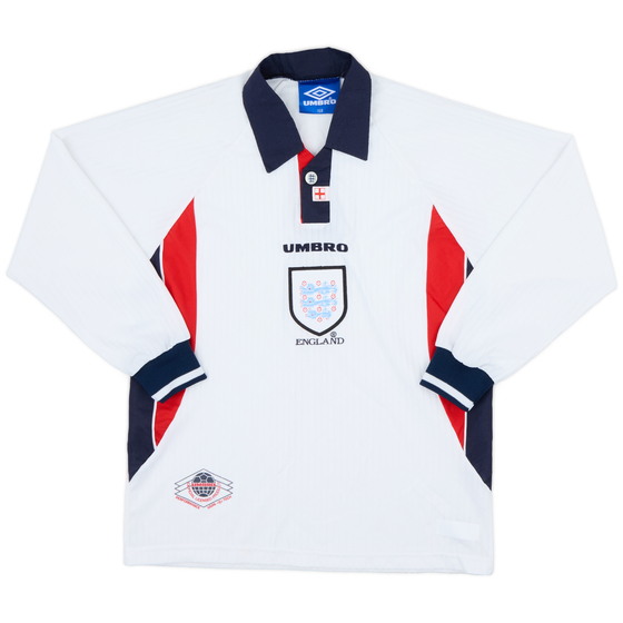 1997-99 England Home L/S Shirt - 9/10 - (L.Boys)