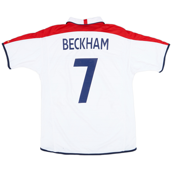 2003-05 England Home Shirt Beckham #7 - 9/10 - (L)