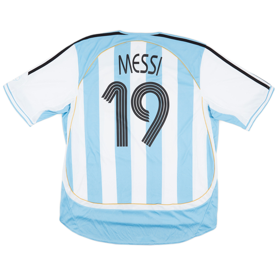 2005-07 Argentina Home Shirt Messi #19 - 8/10 - (XL)