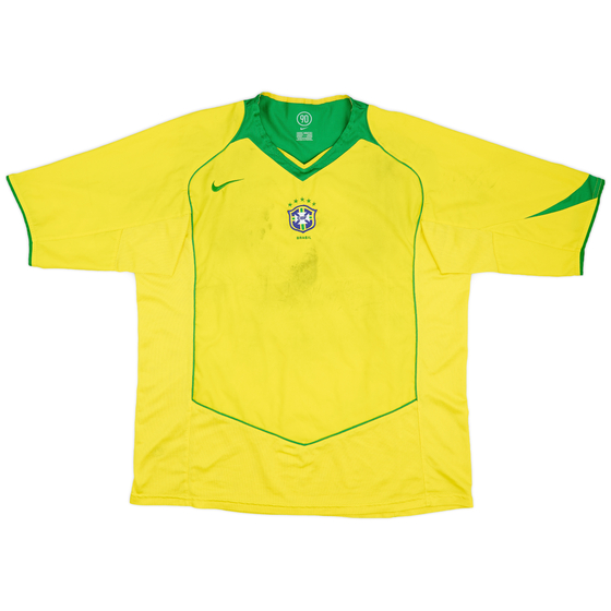 2004-06 Brazil Home Shirt - 3/10 - (XL)