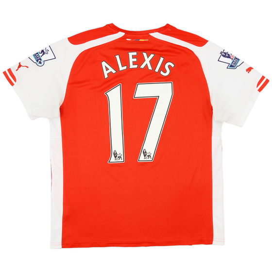 2014-15 Arsenal Home Shirt Alexis #17 - 7/10 - (L)