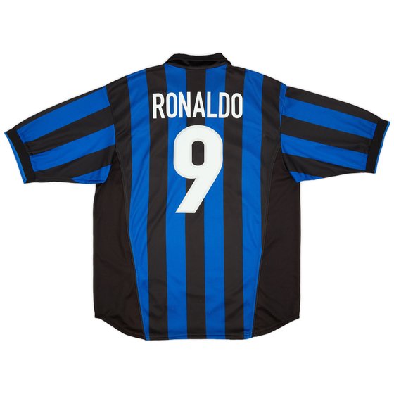 1998-99 Inter Milan Home Shirt Ronaldo #9 - 6/10 - (L)