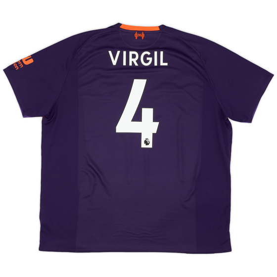 2018-19 Liverpool Away Shirt Virgil #4 - 7/10 - (XXL)