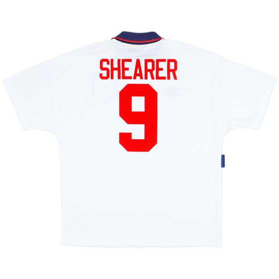 1993-95 England Home Shirt Shearer #9 - 9/10 - (XL)