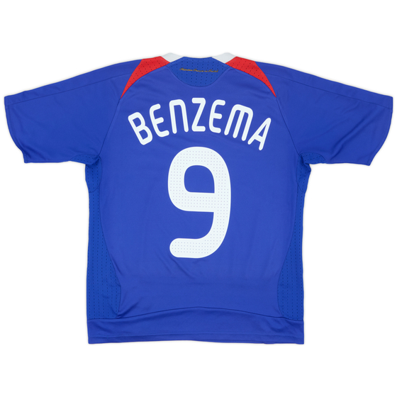 2007-08 France Home Shirt Benzema #9 - 7/10 - (XL.Boys)