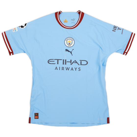 2022-23 Manchester City Player Issue Champions League Home Shirt