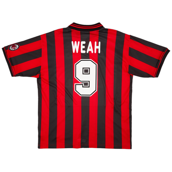 1996-97 AC Milan Home Shirt Weah #9 - 7/10 - (M)
