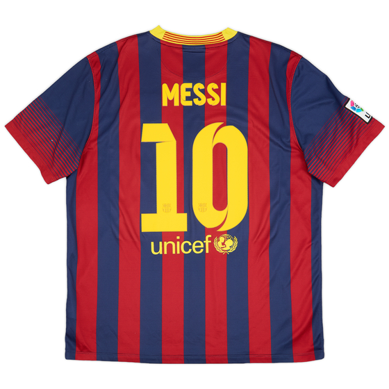 2013-14 Barcelona Home Shirt Messi #10 - 8/10 - (XL)