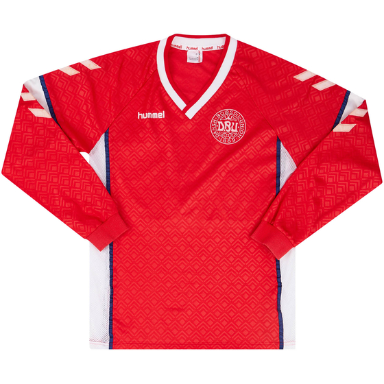 1992 Denmark U-21 Match Worn Home L/S Shirt #10 (Frandsen) v Italy