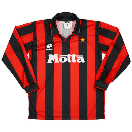 1993-94 AC Milan Home L/S Shirt - 9/10 - (S)