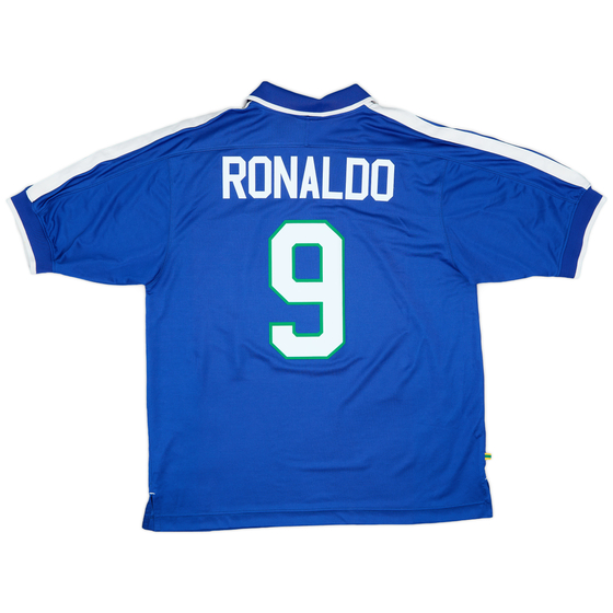 1997-98 Brazil Away Shirt Ronaldo #9 - 9/10 - (XL)