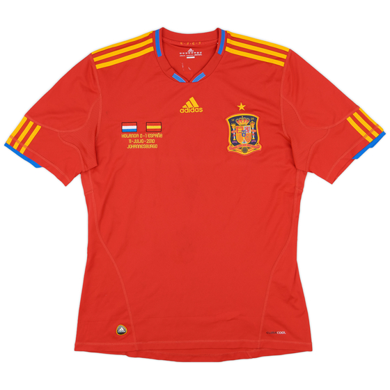 2009-10 Spain Squad Signed Home Shirt - 8/10 - (L)
