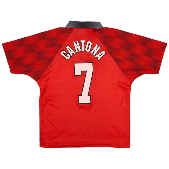 1996-98 Manchester United Home Shirt Cantona - 8/10 - (Y)