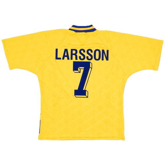 1994-96 Sweden Home Shirt Larsson #7 - 8/10 - (XL)