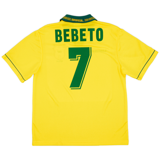 1993-94 Brazil Home Shirt Bebeto #7 - 9/10 - (L)