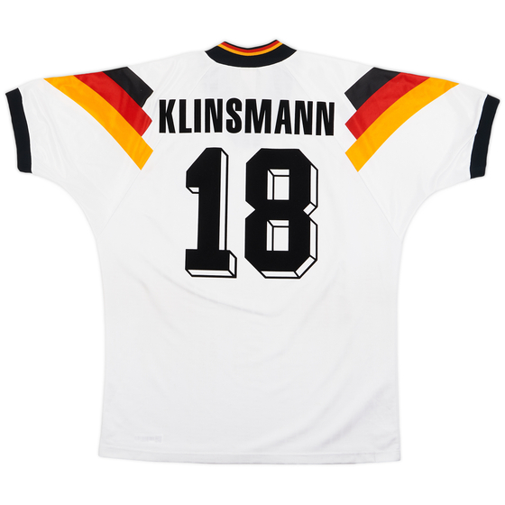 1992-94 Germany Home Shirt Klinsmann #18 - 8/10 - (L/XL)
