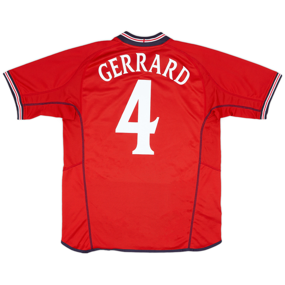 2002-04 England Away Shirt Gerrard #4 - 9/10 - (L)