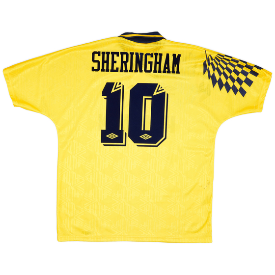 1991-95 Tottenham Away Shirt Sheringham #10 - 8/10 - (XL)