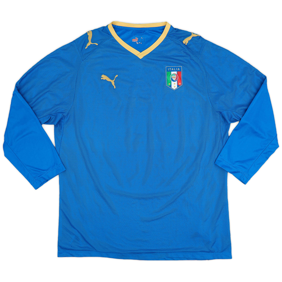 2007-08 Italy Home L/S Shirt - 8/10 - (L)