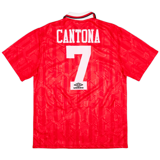 1992-94 Manchester United Home Shirt Cantona #7 - 9/10 - (L)