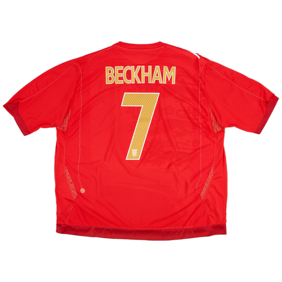 2006-08 England Away Shirt Beckham #7 - 9/10 - (3XL)