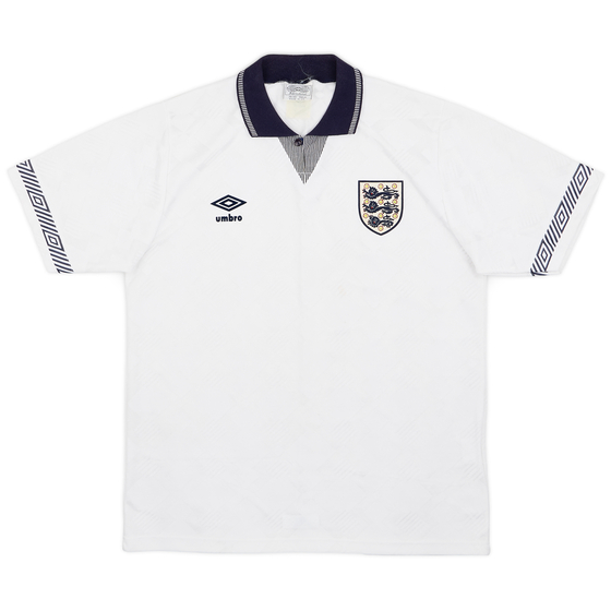 1990-92 England Home Shirt - 7/10 - (M)