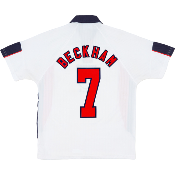 1997-99 England Home Shirt Beckham #7 - 6/10 - (M)