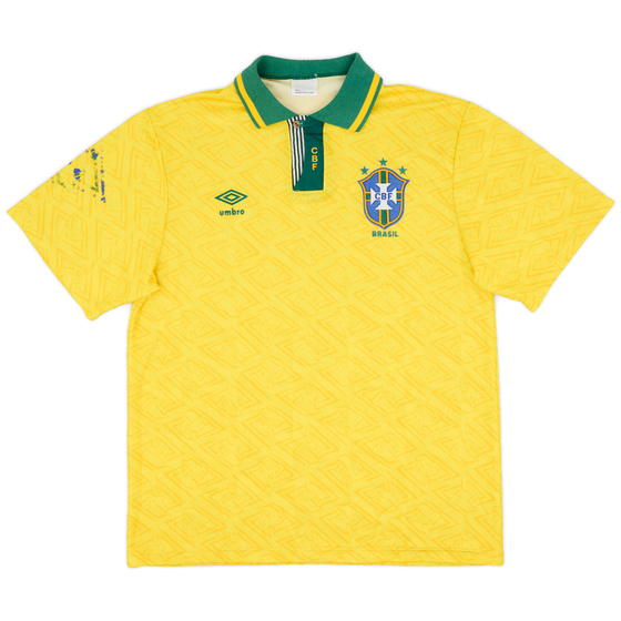 1991-93 Brazil Home Shirt - 6/10 - (L)