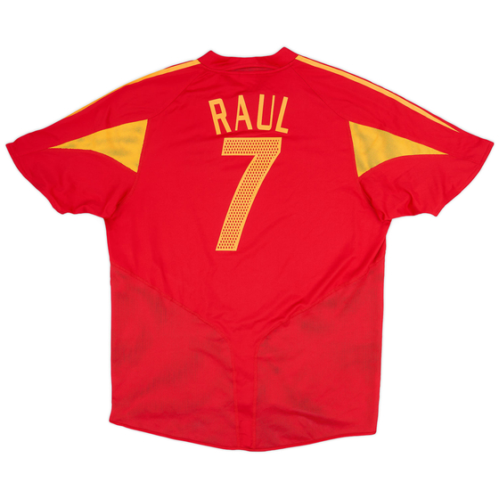 2004-06 Spain Home Shirt Raul #7 - 6/10 - (XL)