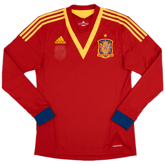 2013 Spain Player Issue Confederation Cup Home L/S Shirt - 5/10 - (M)