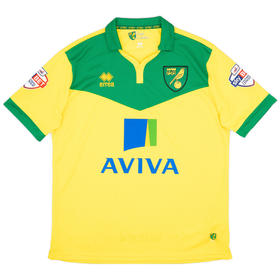 2014-15 Norwich Home Shirt - 9/10 - (L)