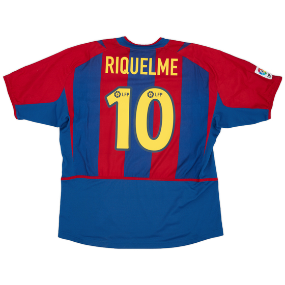 2002-03 Barcelona Home Shirt Riquelme #10 - 8/10 - (XL)
