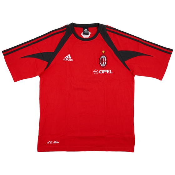2004-05 AC Milan adidas Cotton Tee - 9/10 - (XL)