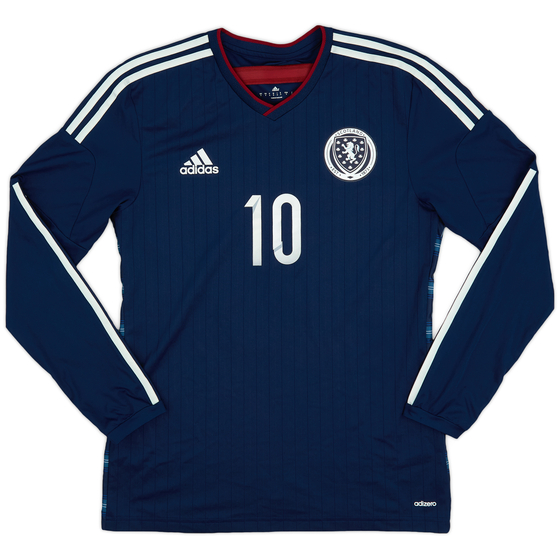 2014-15 Scotland Player Issue Home L/S Shirt #10 - 9/10 - (M)