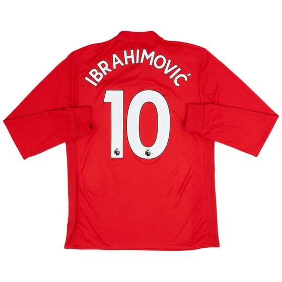 2017-18 Manchester United Home L/S Shirt Ibrahimović #10 - 9/10 - (M)