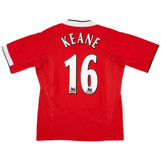 2004-06 Manchester United Home Shirt Keane #16 - 8/10 - (L)