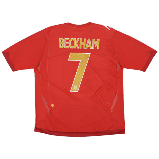 2006-08 England Away Shirt Beckham #7 - 6/10 - (XL)