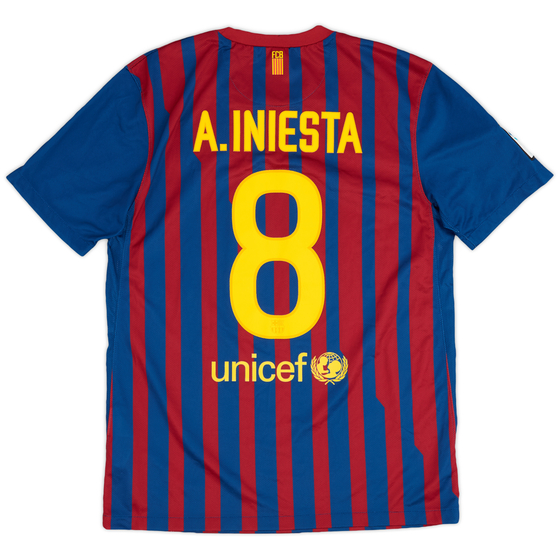 2011-12 Barcelona Home Shirt A.Iniesta #8 - 9/10 - (M)
