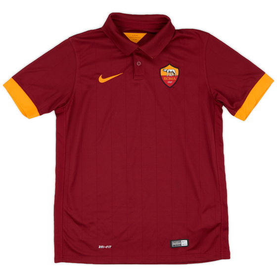 2014-15 Roma Home Shirt - 9/10 - (L.Boys)