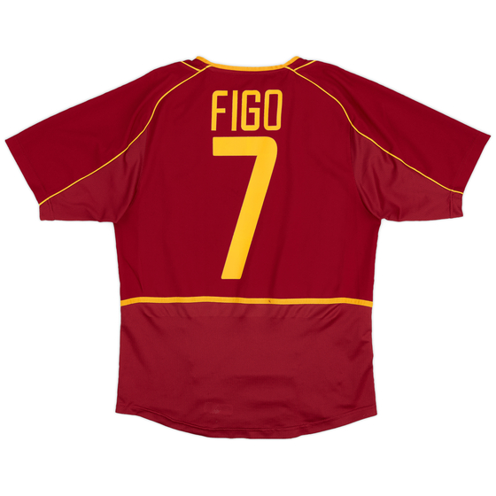 2002-04 Portugal Home Shirt Figo #7 - 8/10 - (M)