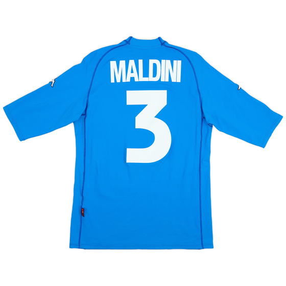 2000-01 Italy Home Shirt Maldini #3 - 7/10 - (XL)