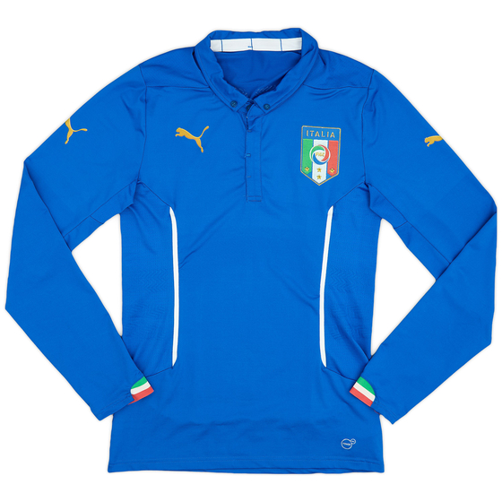 2014-15 Italy Authentic Home L/S Shirt - 9/10 - (XL)