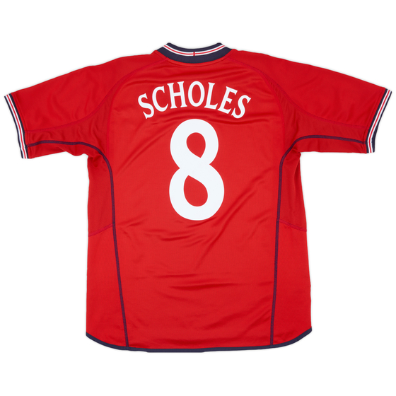 2002-04 England Away Shirt Scholes #8 - 10/10 - (L)