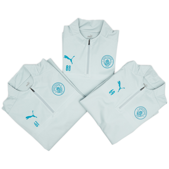 2021-22 Manchester City Player Issue 1/4 Zip Training Rain Top # - 7/10 - (S)