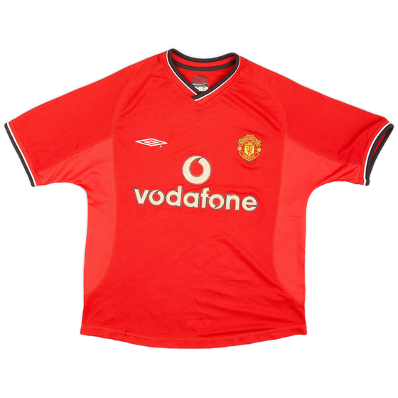 2000-02 Manchester United Home Shirt - 3/10 - (XL.Boys)