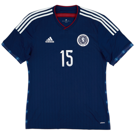 2014-15 Scotland Player Issue Home Shirt #15 - 8/10 - (L)