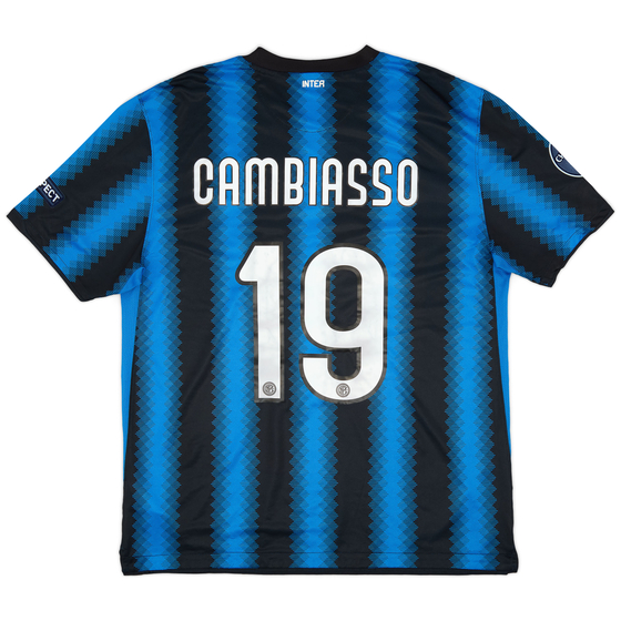 2010-11 Inter Milan Home Shirt Cambiasso #19 - 5/10 - (XL)