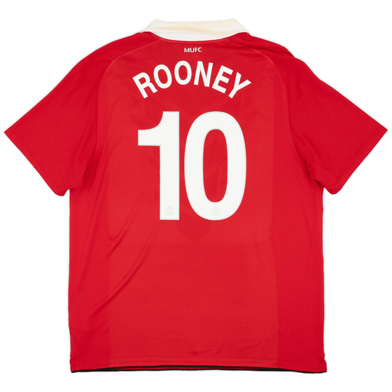 2010-11 Manchester United Home Shirt Rooney #10 - 6/10 - (XL)